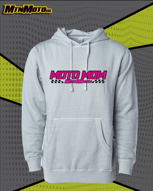 Moto Mom Hoodie Light Blue