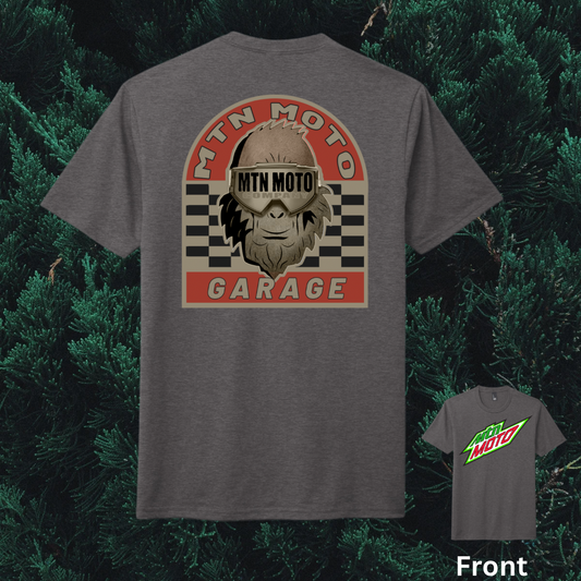 grey mtnmoto garage t-shirt