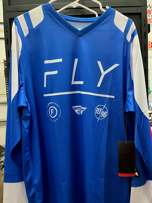 Blue FLY racing jersey