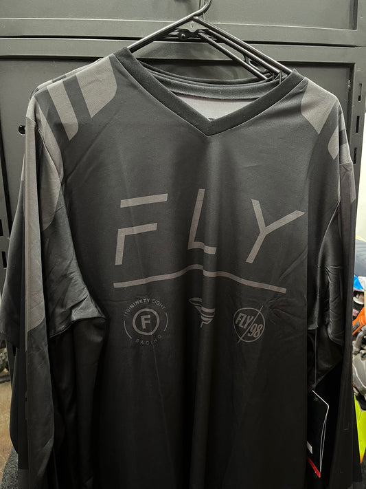 black and grey fly jersey