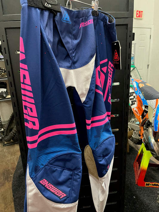 Blue and pink Answer riding pants