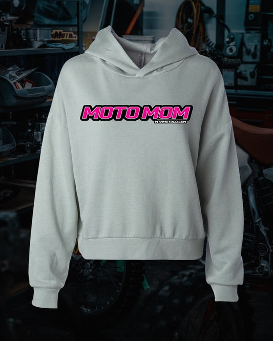 Moto Mom Womans Hoodie Sage